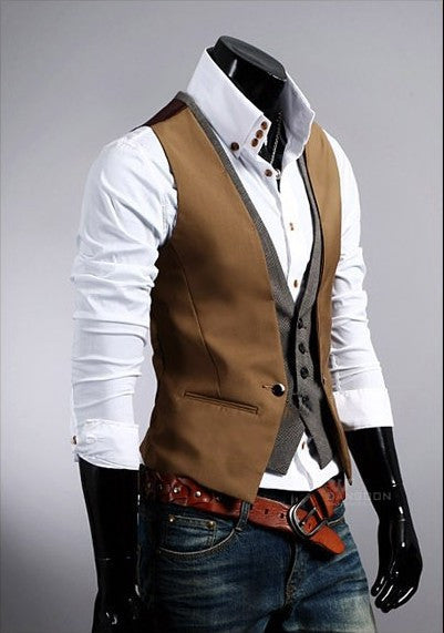 2-tone Slim Fit Vest