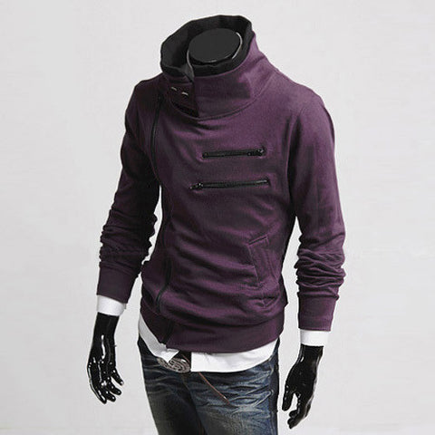 2017 Fall Collection Men's Round Collar Slim Fit Striped Sweater