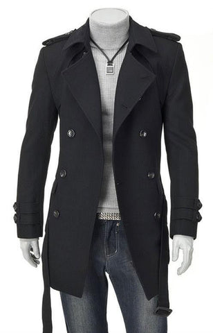 2017 Winter Collection Color Matching Men's Slim Fit Urban Style Coat/Jacket