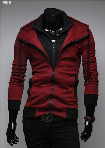 2017 Fall Collection Men's Round Collar Slim Fit Striped Sweater