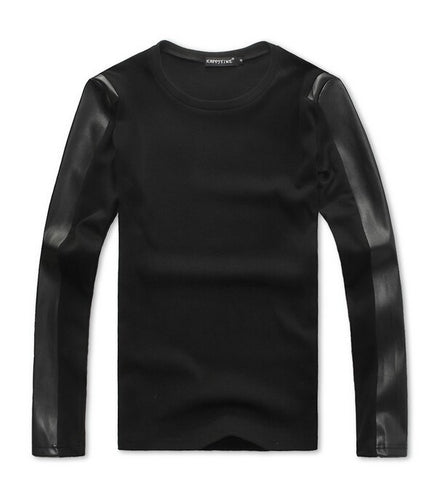2017 Fall Collection Men's Round Collar Slim Fit Striped Sweater