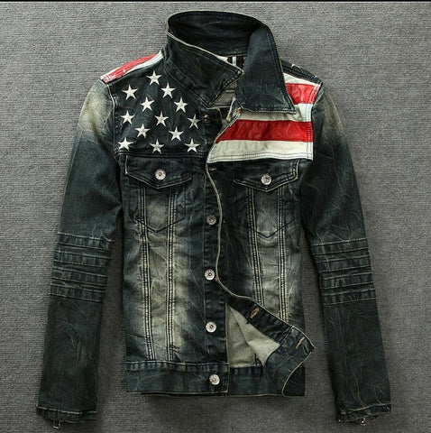 2017 Winter Collection Color Matching Men's Slim Fit Urban Style Coat/Jacket