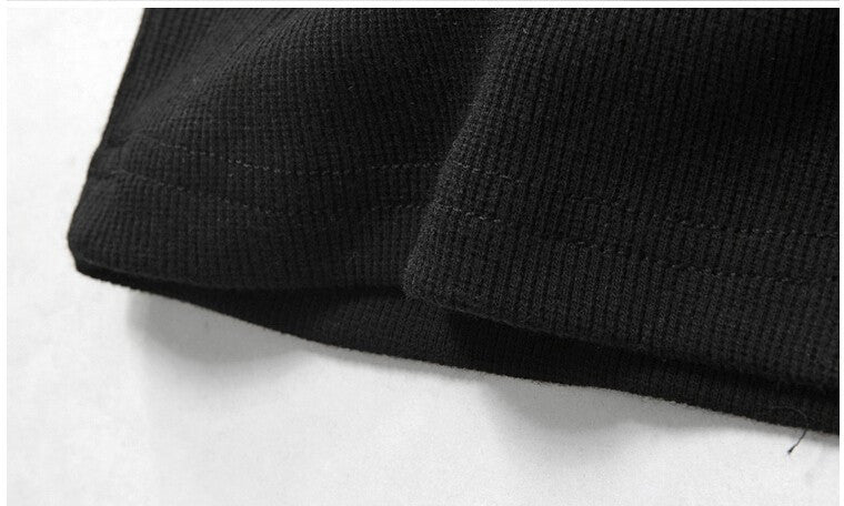 "Thin" Slim Fit Sweater With Leather Look Sleeves