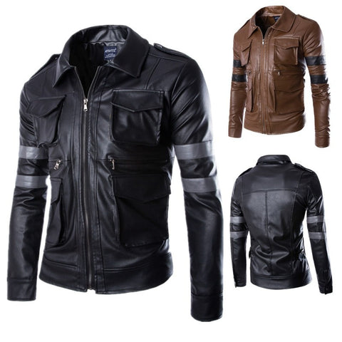2017 Winter Collection Color Matching Men's Slim Fit Urban Style Coat/Jacket