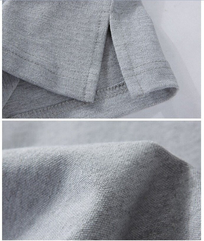 Laiso Mandarin Collar Short Sleeve Polo Shirt