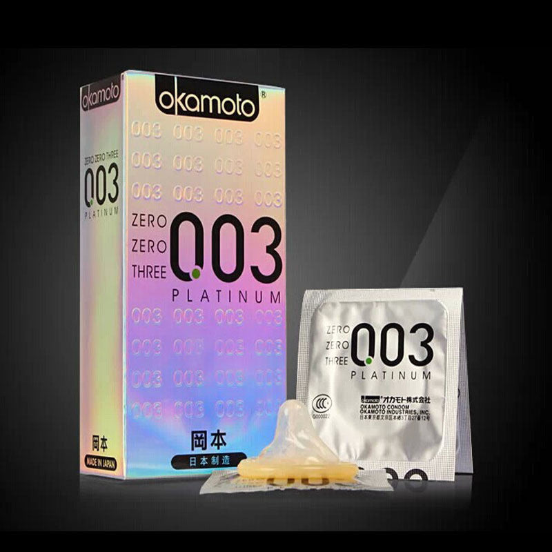 FREE Shipping Okamoto Platinum 003 Ultra Thin condoms For Men (10pieces)