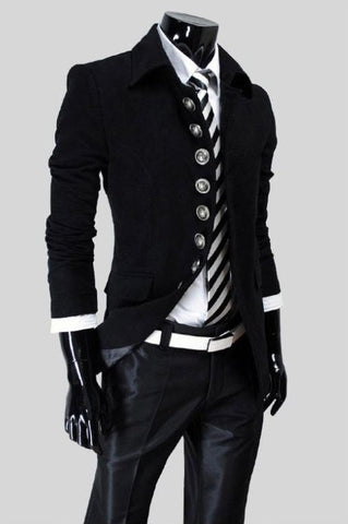 2017 Winter Collection Color Matching Men's Slim Fit Urban Style Coat/Jacket
