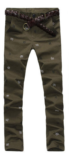 Skull & Cross Bone Designer Brand No Iron Slim Fit Pants