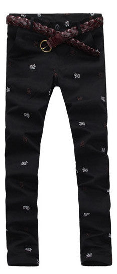 Skull & Cross Bone Designer Brand No Iron Slim Fit Pants