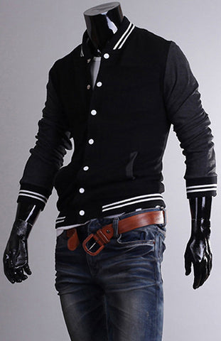 2017 Winter Collection Color Matching Men's Slim Fit Urban Style Coat/Jacket