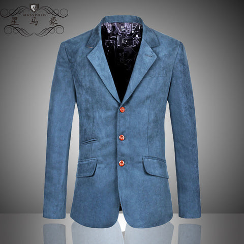 Two Tone Single Button Slim Fit Blazer
