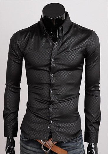 Subtle Pattern Long Sleeve Shirt