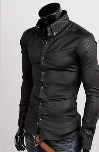 Subtle Pattern Long Sleeve Shirt