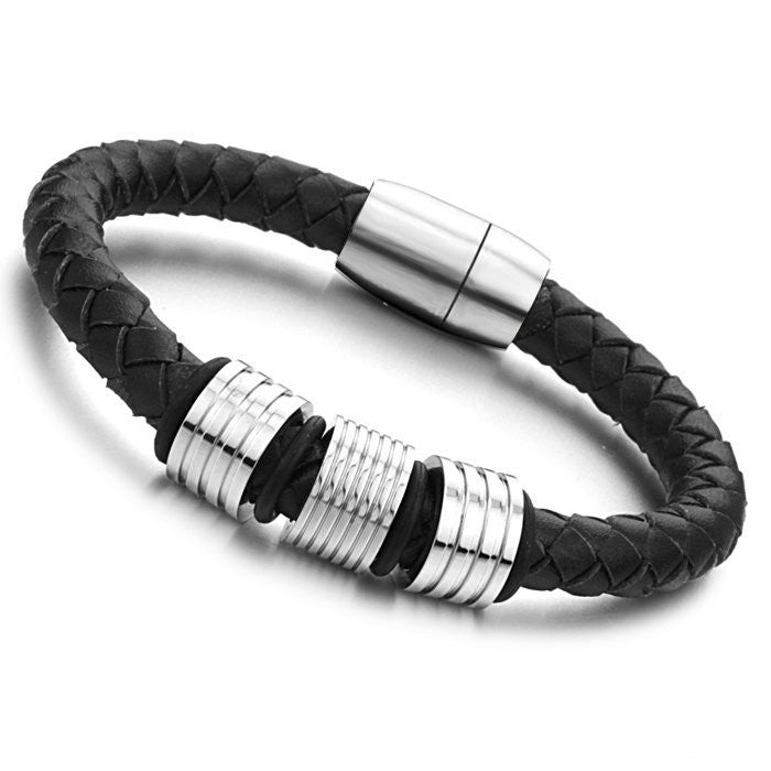 Summer 2015 Vintage Braided Leather Men's Bracelet