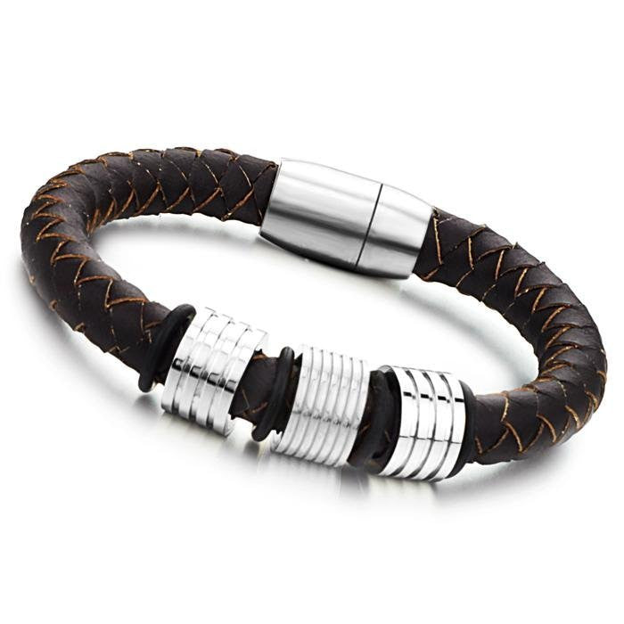 Summer 2015 Vintage Braided Leather Men's Bracelet