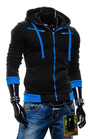 2017 Fall Collection Men's Round Collar Slim Fit Striped Sweater