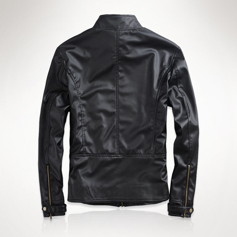 2017 Spring/Fall Collection Men's Slim Fit Faux Leather Jacket