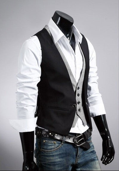 2-tone Slim Fit Vest