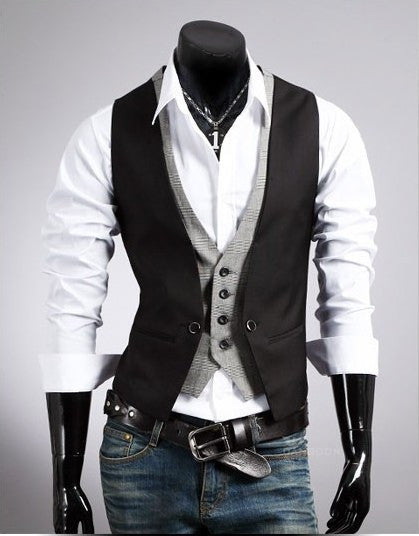 2-tone Slim Fit Vest