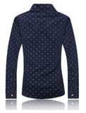 Anchor Pattern Slim Fit Dress Shirt