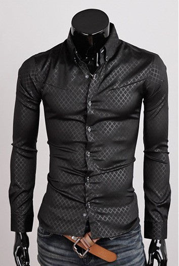 Subtle Pattern Long Sleeve Shirt